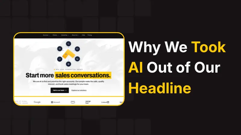 Why We Took AI Out of Our Headline