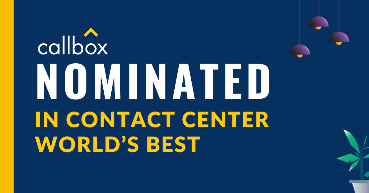 Callbox nominated in Contact Center World’s Best for March 2010