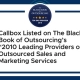 Callbox Listed on The Black Book of Outsourcing’s “2010 Leading Providers of Outsourced Sales and Marketing Services