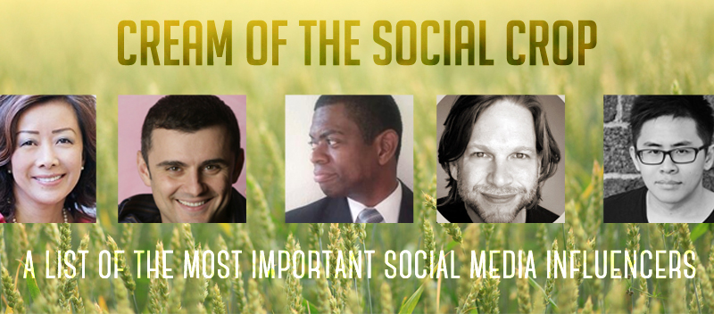 Cream of the Social Crop A List of the Most Important Social Media Influencers