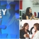 Callbox blog images of employees and an image of a jigsaw puzzle that says "Money on Mind"