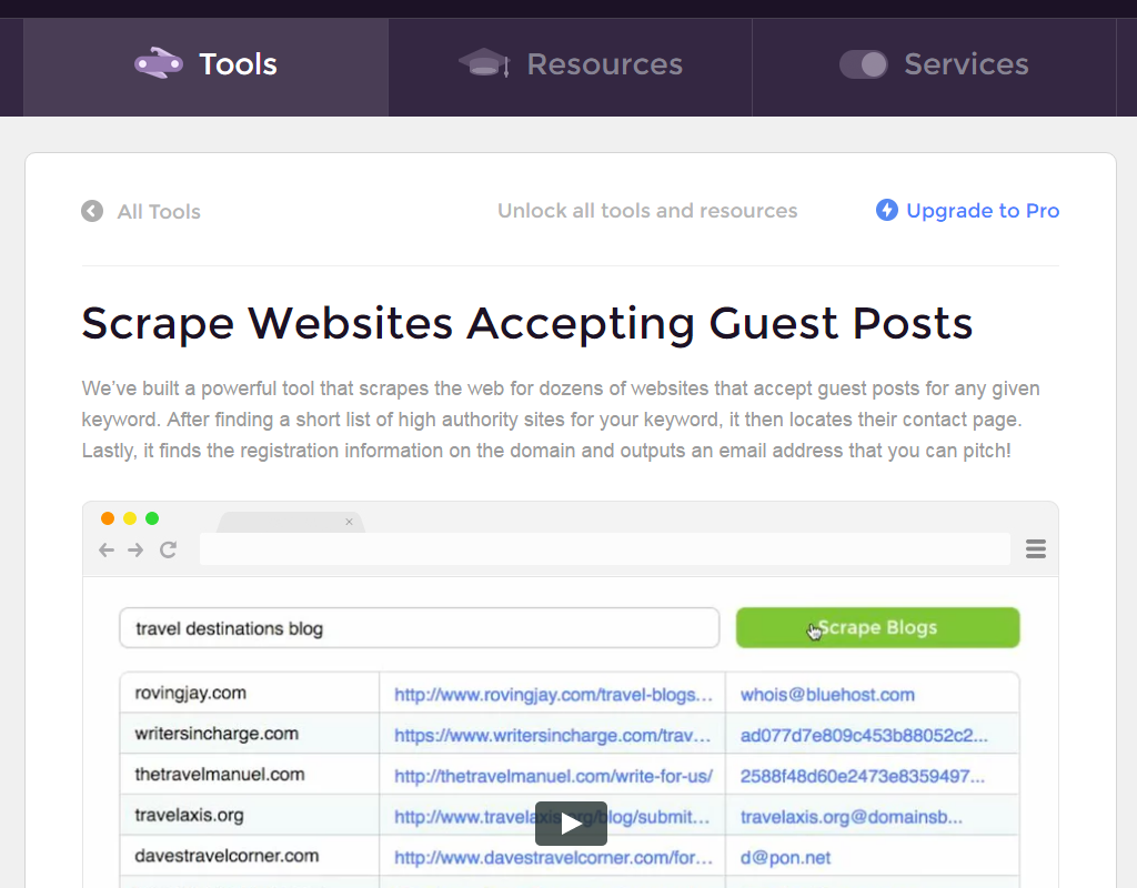 Scrape Websites Accepting Guest Posts