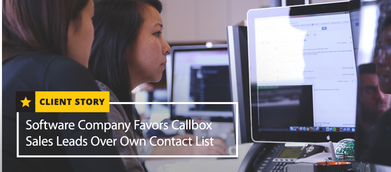 Software Company Favors Callbox Sales Leads Over Own Contact List