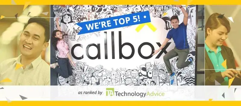 Featured Image of Callbox office with text saying "We're Top 5! As ranked by Technology Advice"
