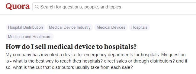 How do I sell medical devices