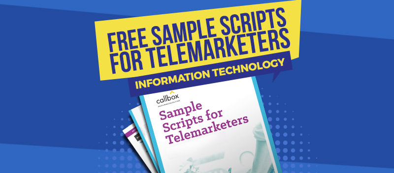 Sample Scripts for Telemarketers - Information Technology