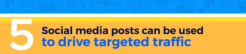 Social media posts can be used to drive targeted traffic