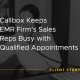Callbox Client Success Stories image that says "Callbox Keeps EMR Firm’s Sales Reps Busy with Qualified Appointments".