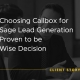 Client story image banner with text "Choosing Callbox for Sage Lead Generation Proven to be Wise Decision"