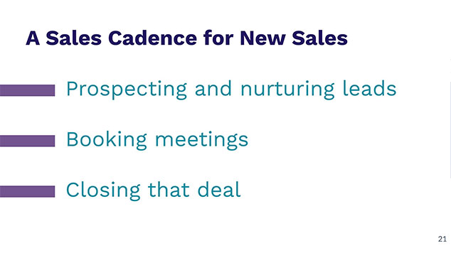 Sales Cadence for New Sales Pointers: Prospecting and nurturing leads, booking meetings and closing that deal