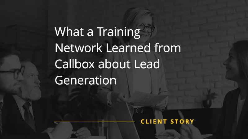 What a Training Network Learned from Callbox about Lead Generation
