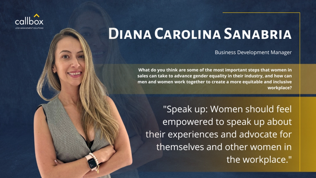 Diana Carolina Sanabria, Callbox Colombia Business Manager for International Women's Day 2023