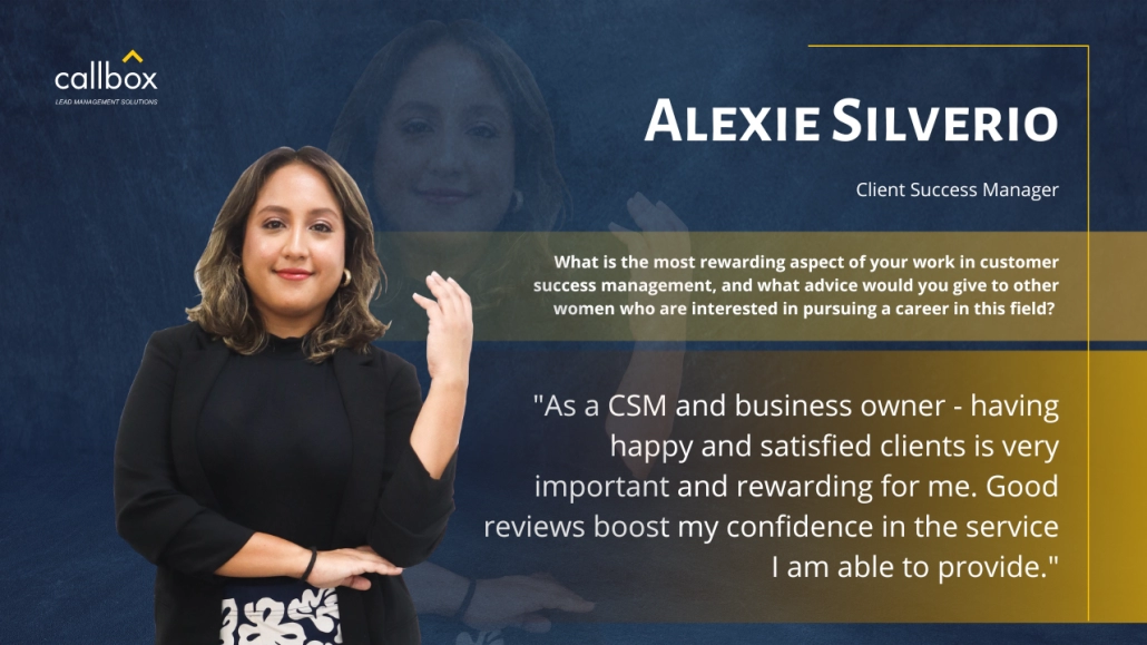 Alexie Silverio, Callbox Asia Pacific Business Manager for International Women's Day 2023