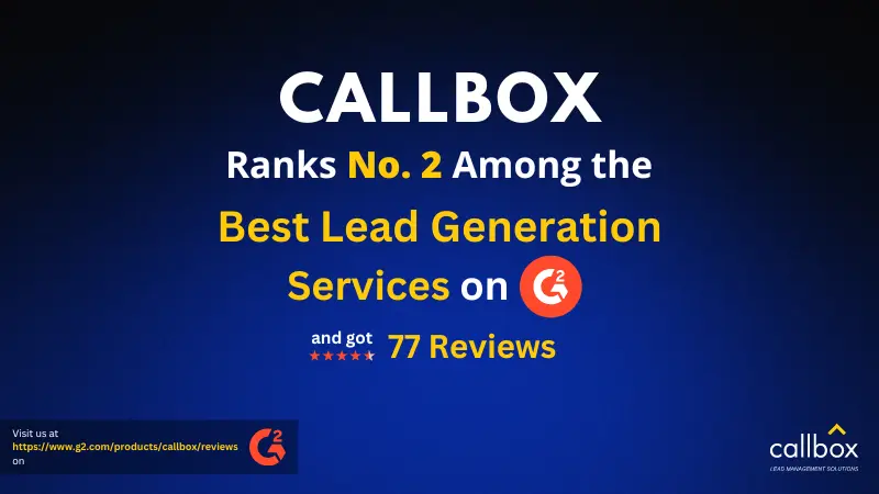 Callbox ranks no.2 among the best lead generation services on G2