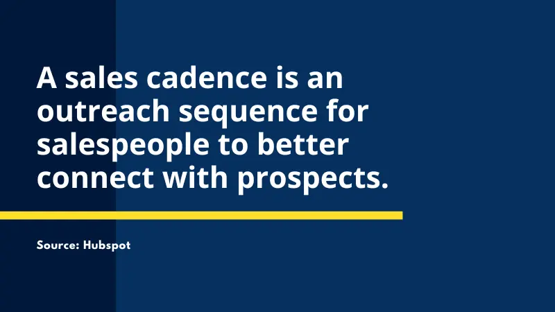 hubspot definition of sales cadence