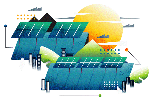 Energy and Solar Illustration