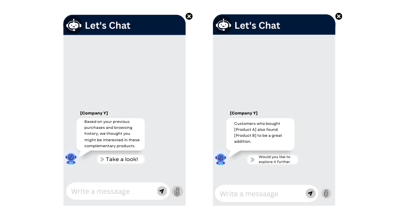 image of sample AI-powered chatbot conversation to analyze customer browsing behavior