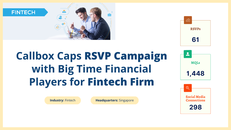 Lead Generation and Appointment Setting campaign for Big Time Financial Player of Fintech Firm