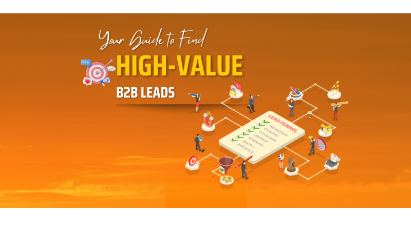 illustration about your guide to find high-value b2b leads
