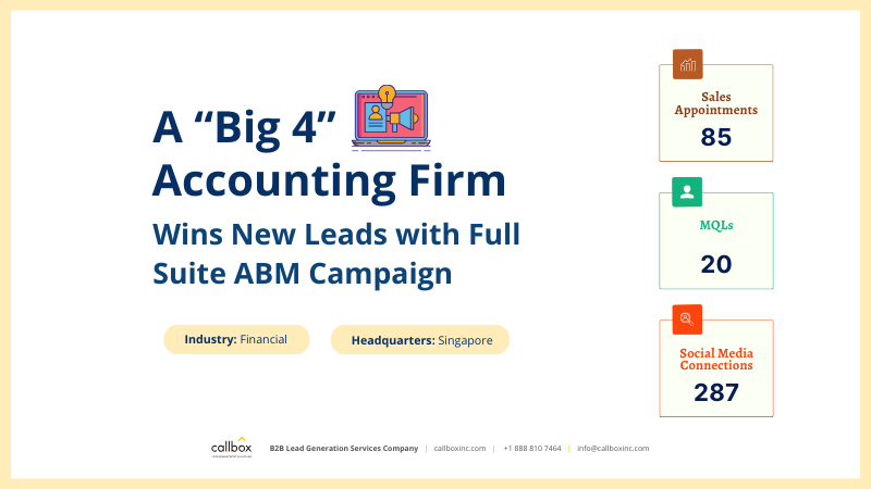 Callbox ABM campaign for Accounting Firm to increase sales
