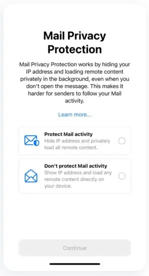 image for iPhone 15  feature of mail privacy protection
