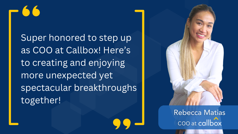 Callbox newly appointed COO, Rebecca Matias