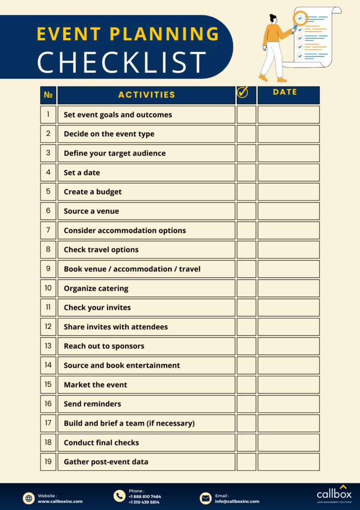 example event planning checklist