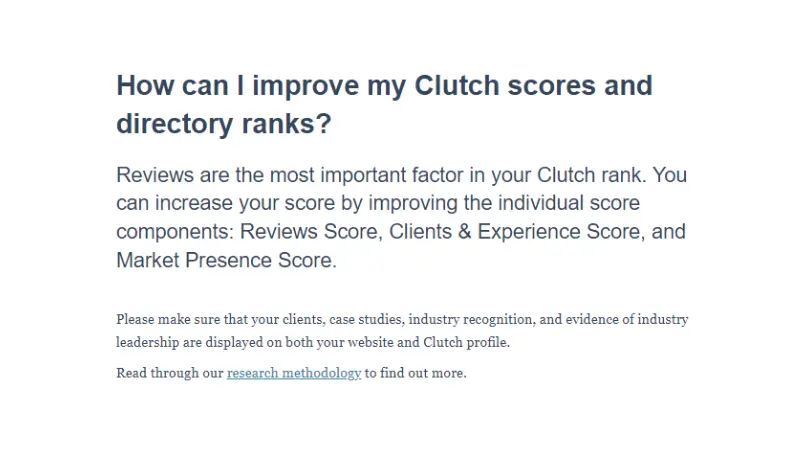 image on how to improve your Clutch profile