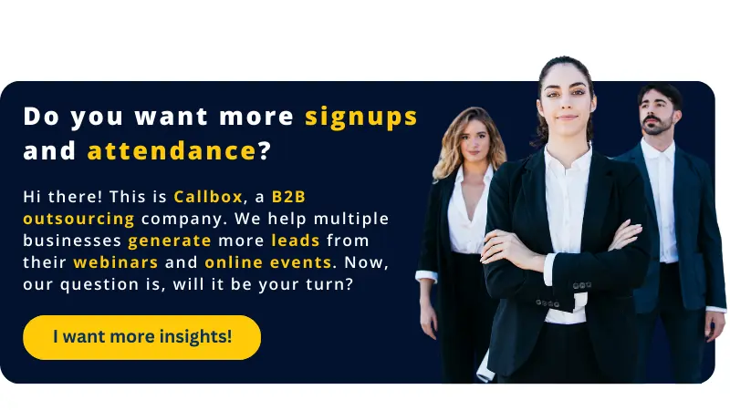 Callbox call to action for more signups and event attendees