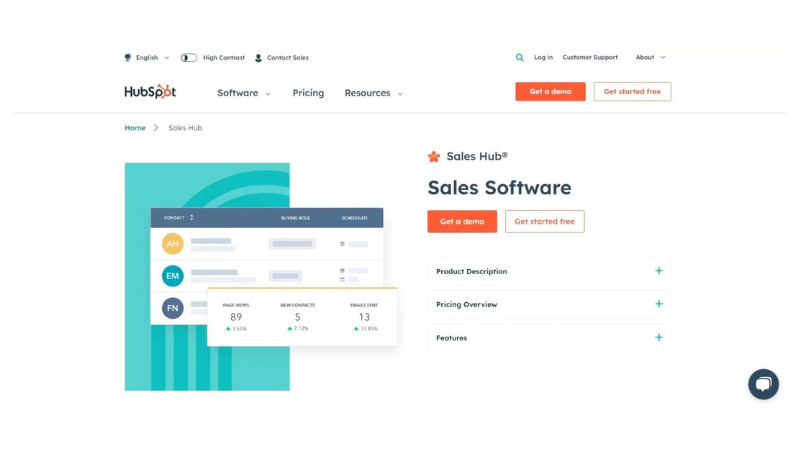 image for HubSpot Sales Hub form SalesHandy
