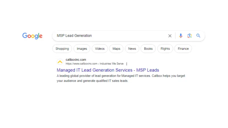 searching MSP lead