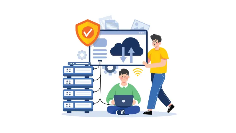 illustration for storage/back up as a service