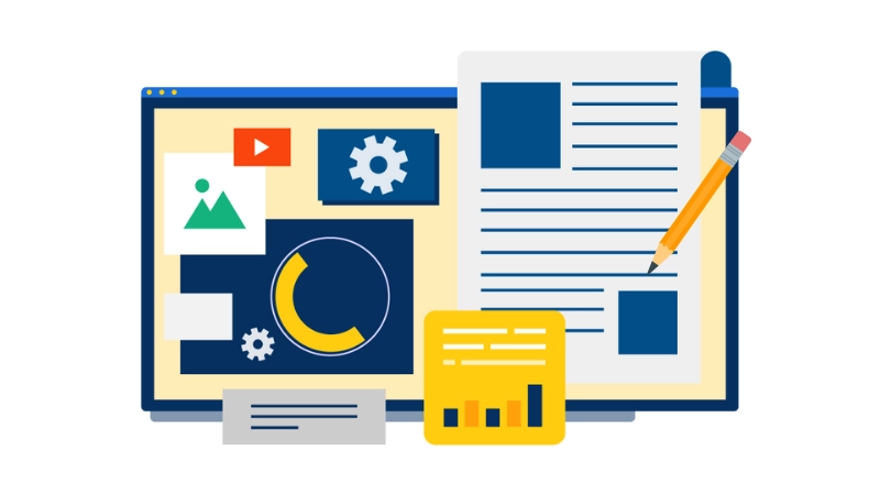 illustration for data-driven and content marketing