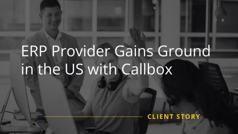 Callbox Helps ERP Provider in US