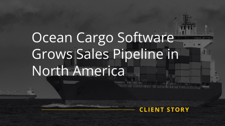 Ocean Cargo Software Grows Sales Pipeline in North America