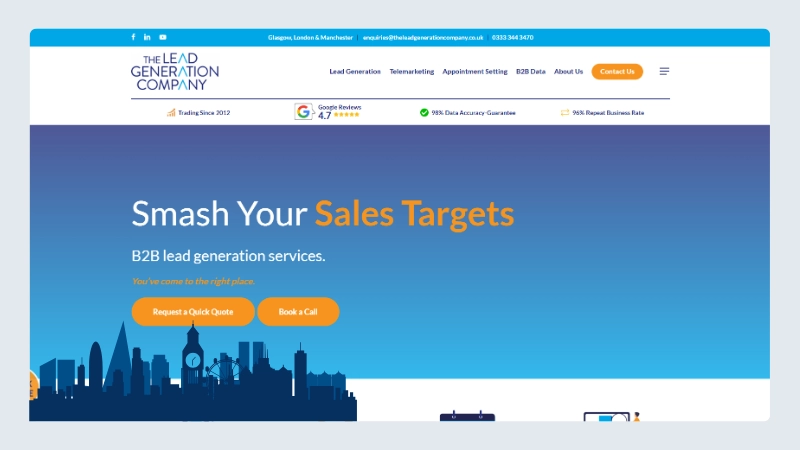 5. The Lead Generation Company (Glasgow, UK)