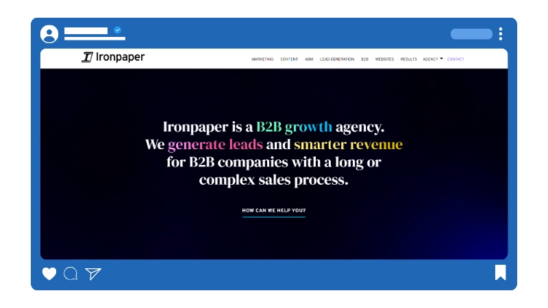 Customer Acquisition Agencies - Ironpaper