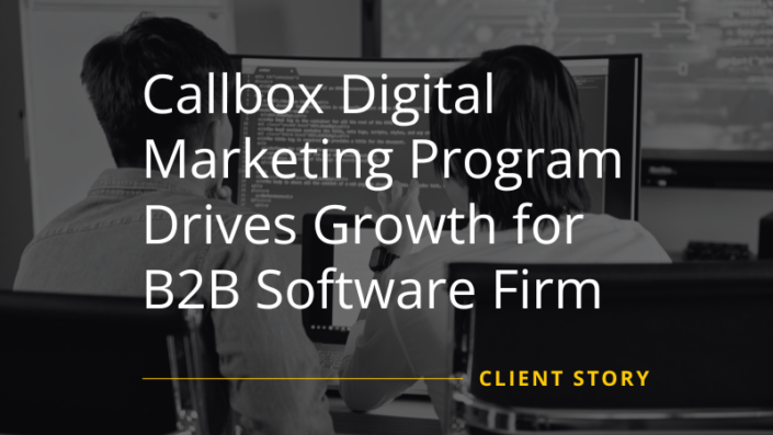 Digital Marketing Growth B2B Software Firm
