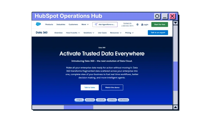HubSpot Operations Hub - Data Management Software and Tools