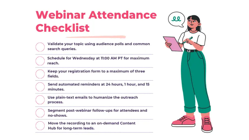 Your Webinar Attendance Checklist
