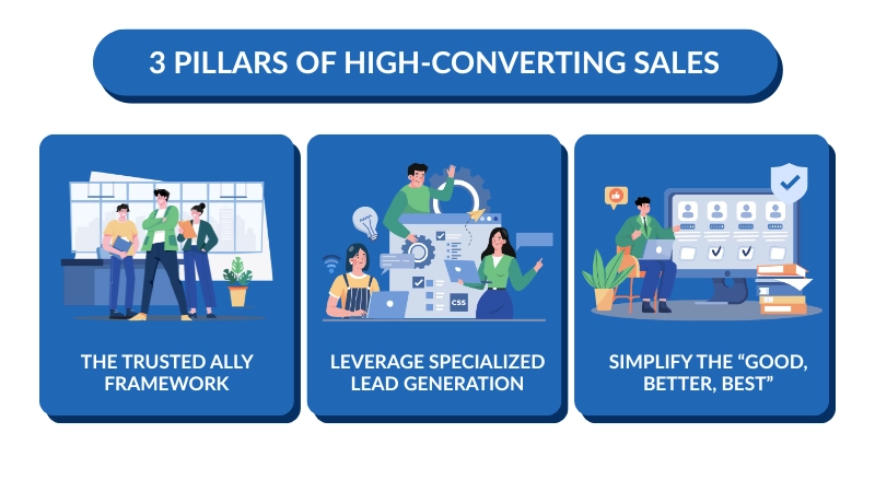 3 pillars of high-converting sales