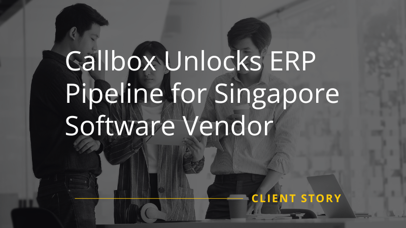 ERP Pipeline for Singapore Software Vendor Case Study