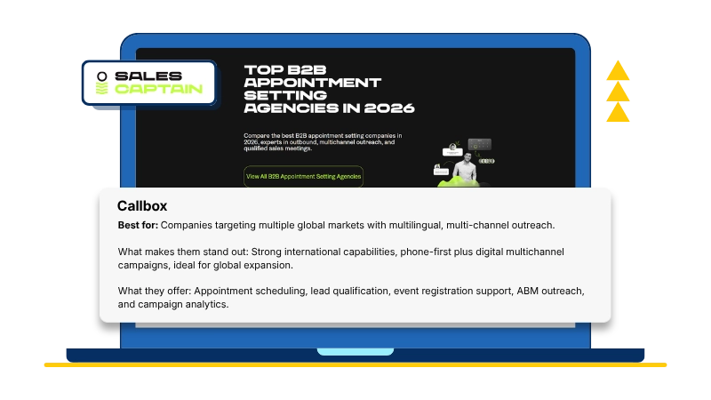 Sales Captain - Callbox Top Appointment Setting Service