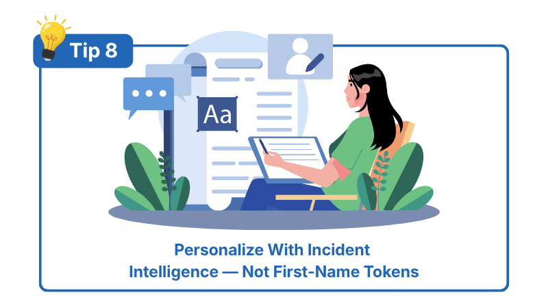 Tip 8: Personalize With Incident Intelligence — Not First-Name Tokens